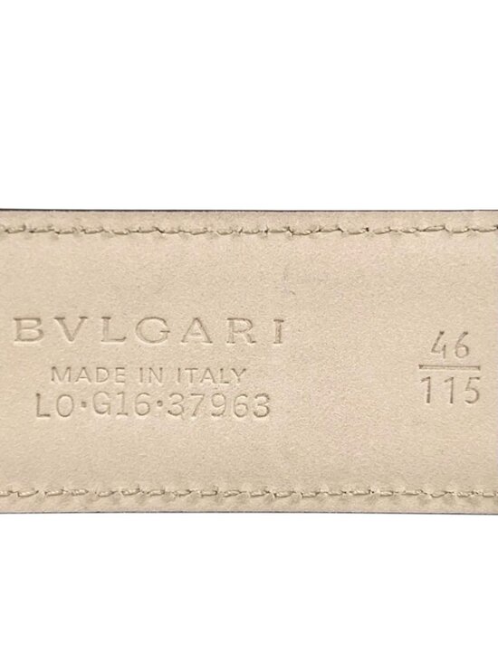 Bvlgari Ashoma Belt Pin Buckle Leather Black Silver 46 main image 3